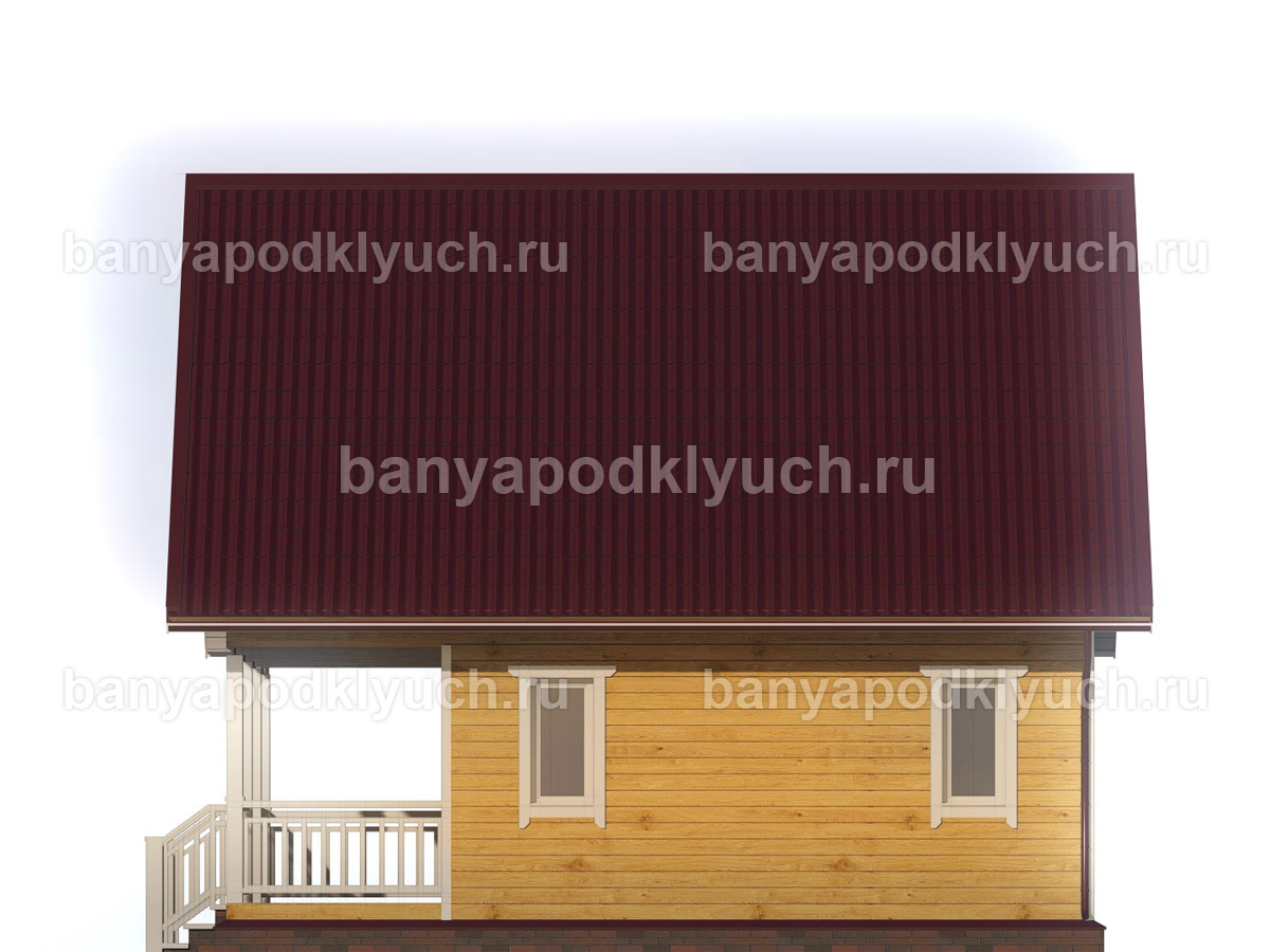 Баня из бруса 8x6 м Баня из бруса 8x6 м